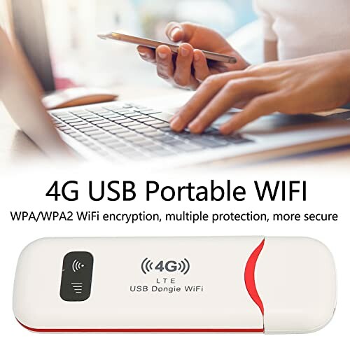 4G USB portable WiFi dongle for secure internet connection