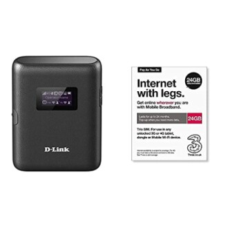 D-Link mobile router with 24GB Three SIM card package.