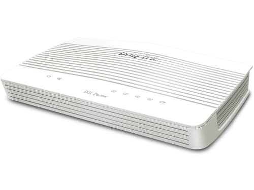 White DSL router with indicator lights