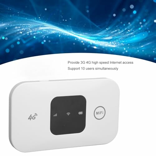 Portable WiFi router with 3G 4G support for 10 users.