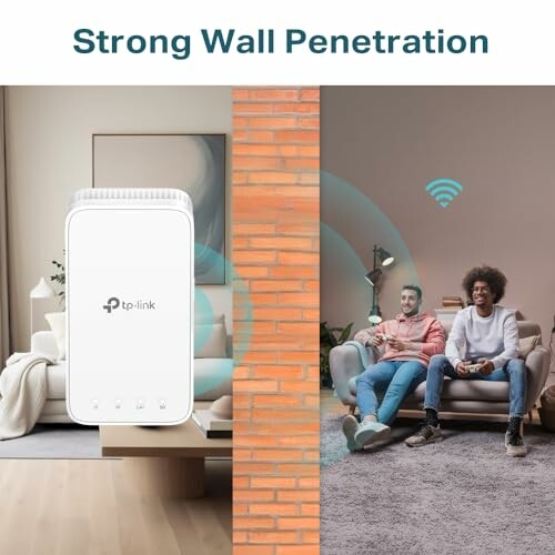 WiFi extender demonstrating strong wall penetration.